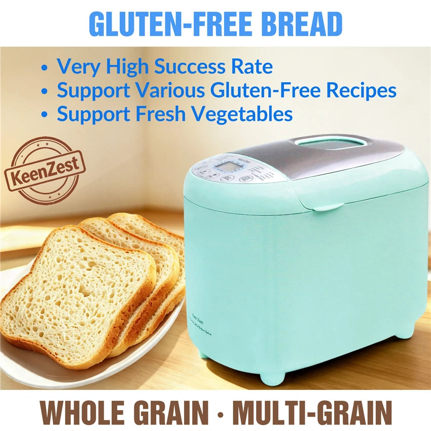 KeenZest Automatic Bread Maker With Gluten Free Baking Settings