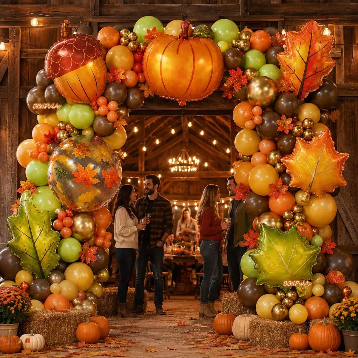 Fall Balloon Arch Kit 158Pcs for Thanksgiving Fall Party Decorations