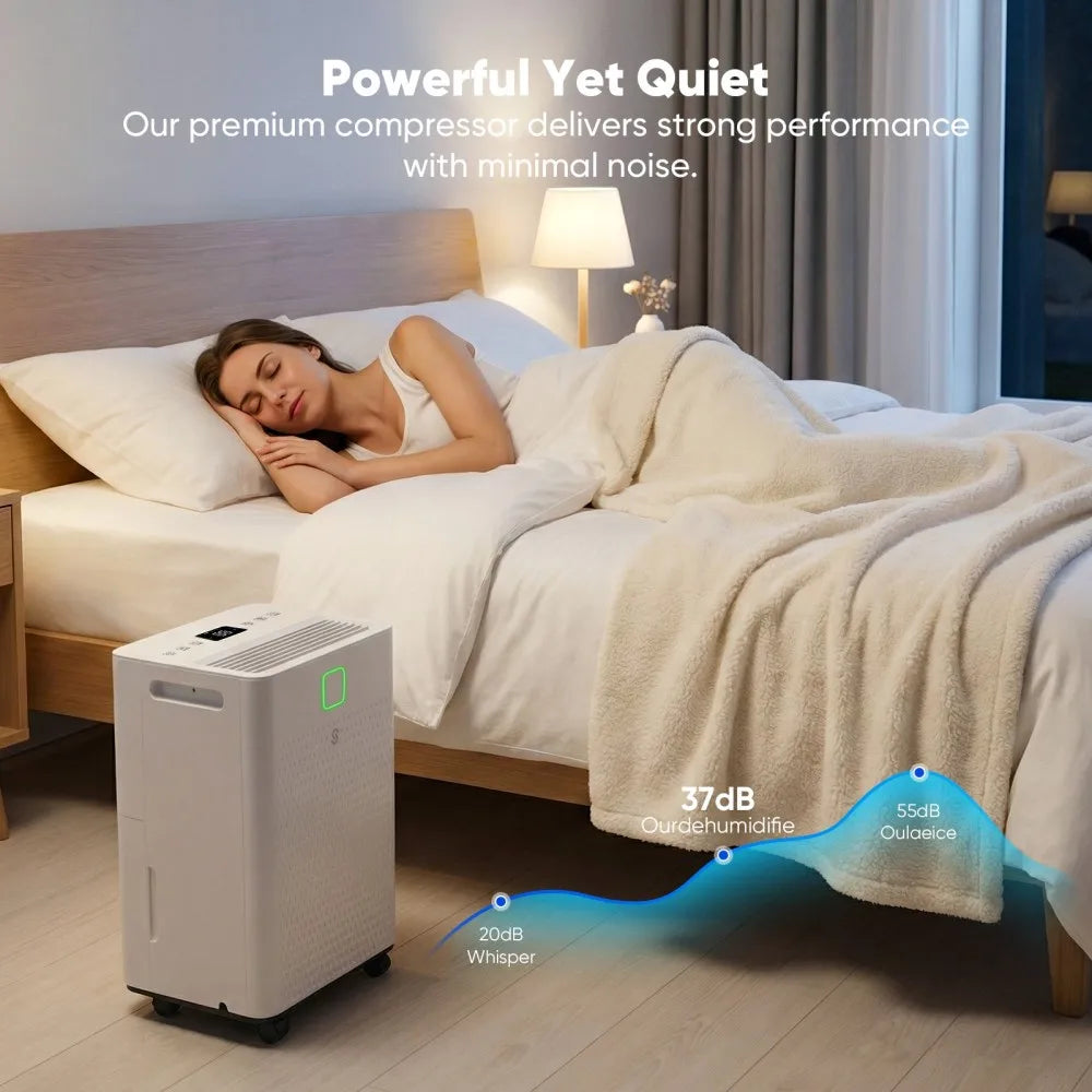 HUMILABS Smart Dehumidifier With Continuous Drain And Auto Defrost