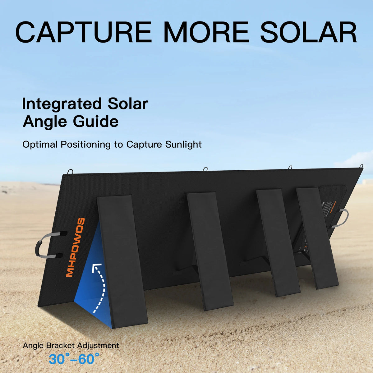 MHPOWOS 400W Foldable Portable Solar Panel With Protective Handbag