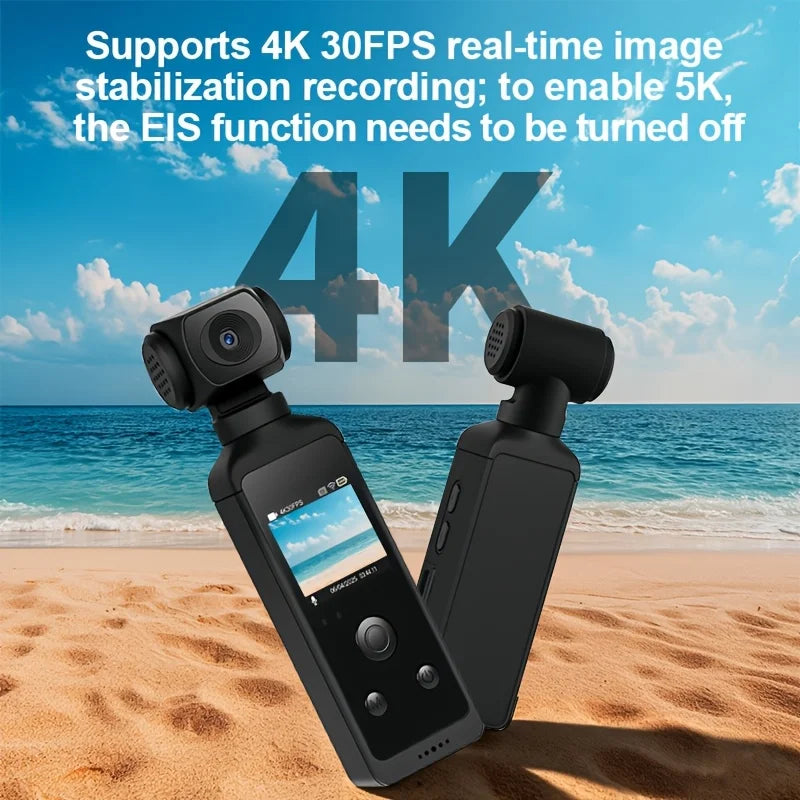 5K HD Pocket Action Camera With WiFi And Rotatable Lens