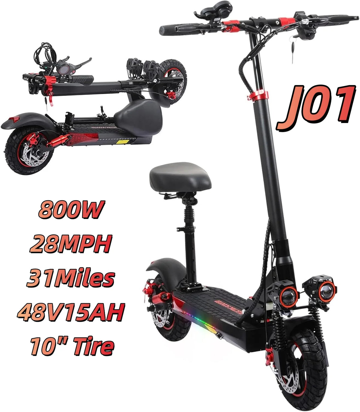 Eoeotwo 1200W Foldable Off Road Electric Scooter 30MPH