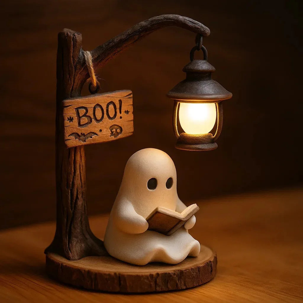 Halloween Witch Ghost 3D Lamp Lantern Decorative Resin Lantern For Festival Spooky Party Decor Halloween Outdoor Indoor Lantern