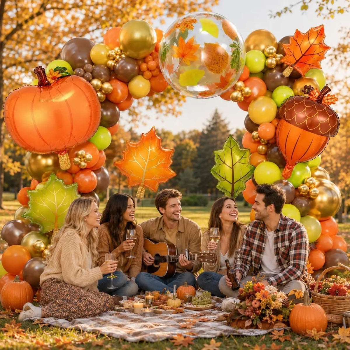 Fall Balloon Arch Kit 158Pcs for Thanksgiving Fall Party Decorations