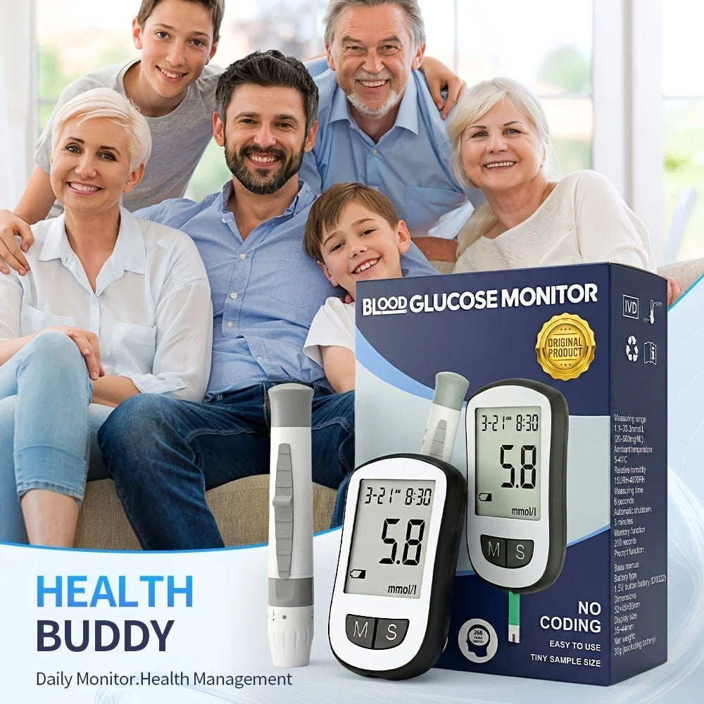 Jitesy Blood Glucose Monitor Kit With Test Strips And Lancets