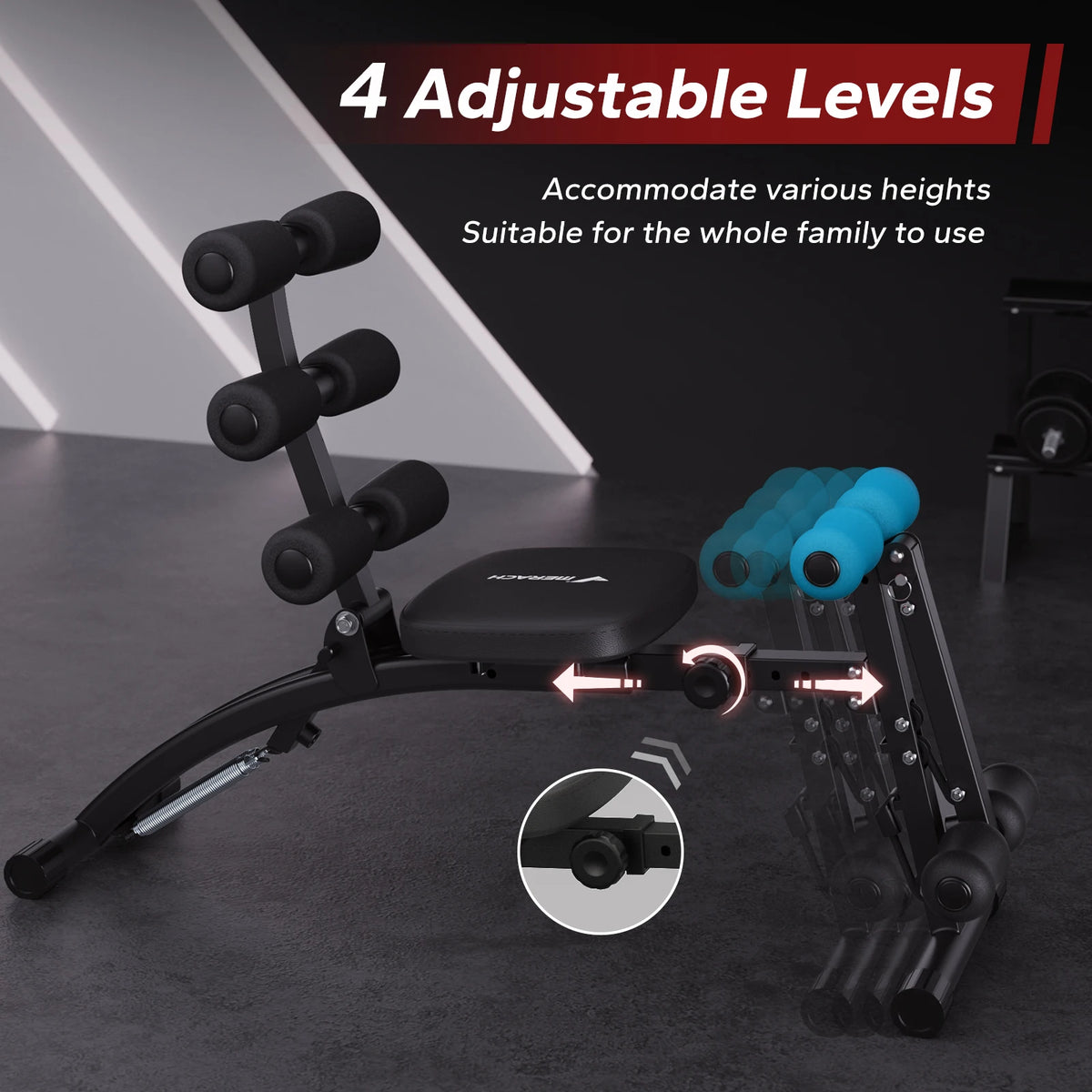 Merach Adjustable Abdominal Trainer And Sit Up Home Gym Bench