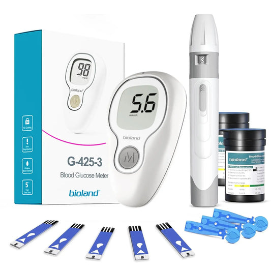 VivaGuard Blood Glucose Monitor Kit Includes Strips Lancets No Coding