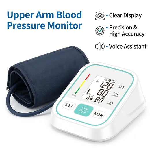 Digital Upper Arm Blood Pressure Monitor With Voice Broadcast