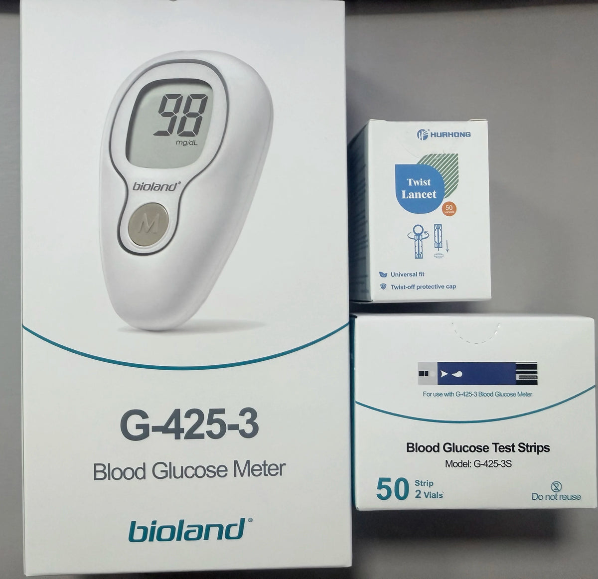 VivaGuard Blood Glucose Monitor Kit Includes Strips Lancets No Coding
