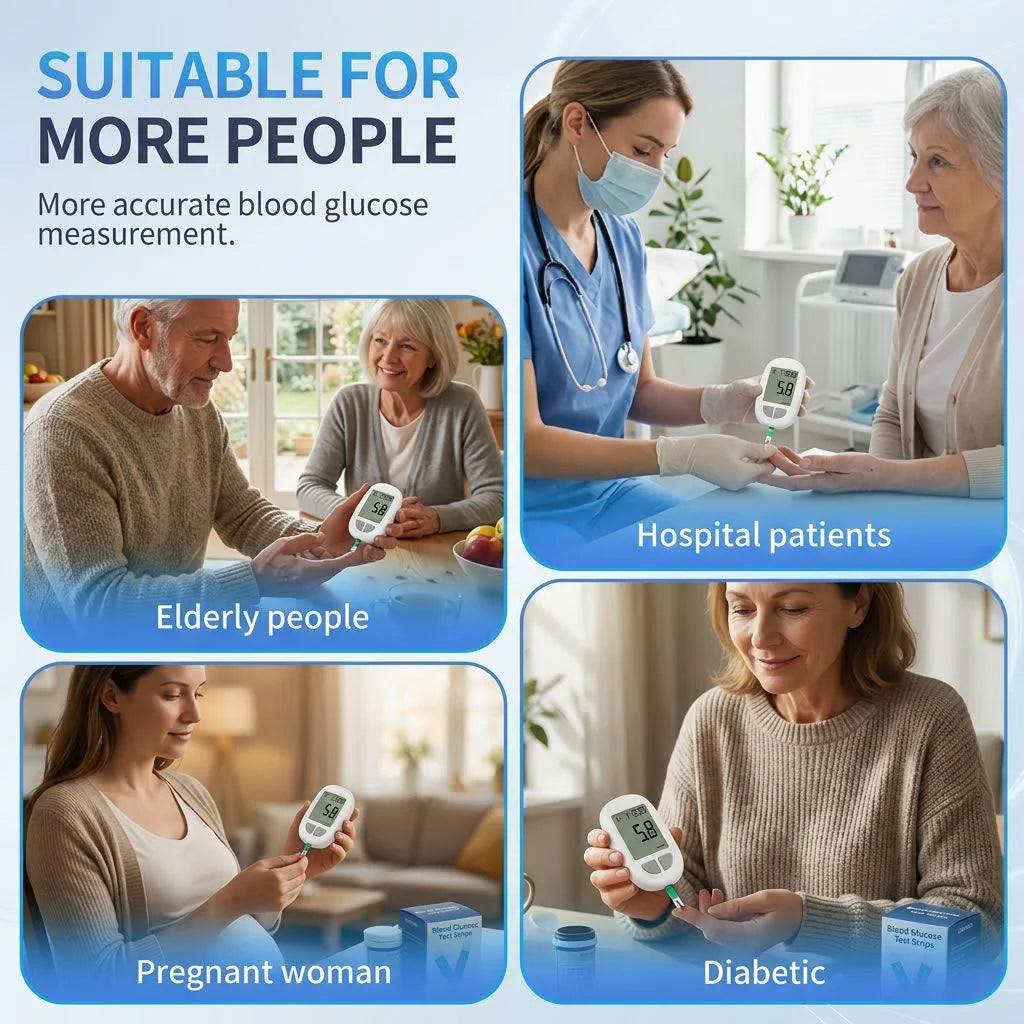 Jitesy Blood Glucose Monitor Kit With Test Strips And Lancets
