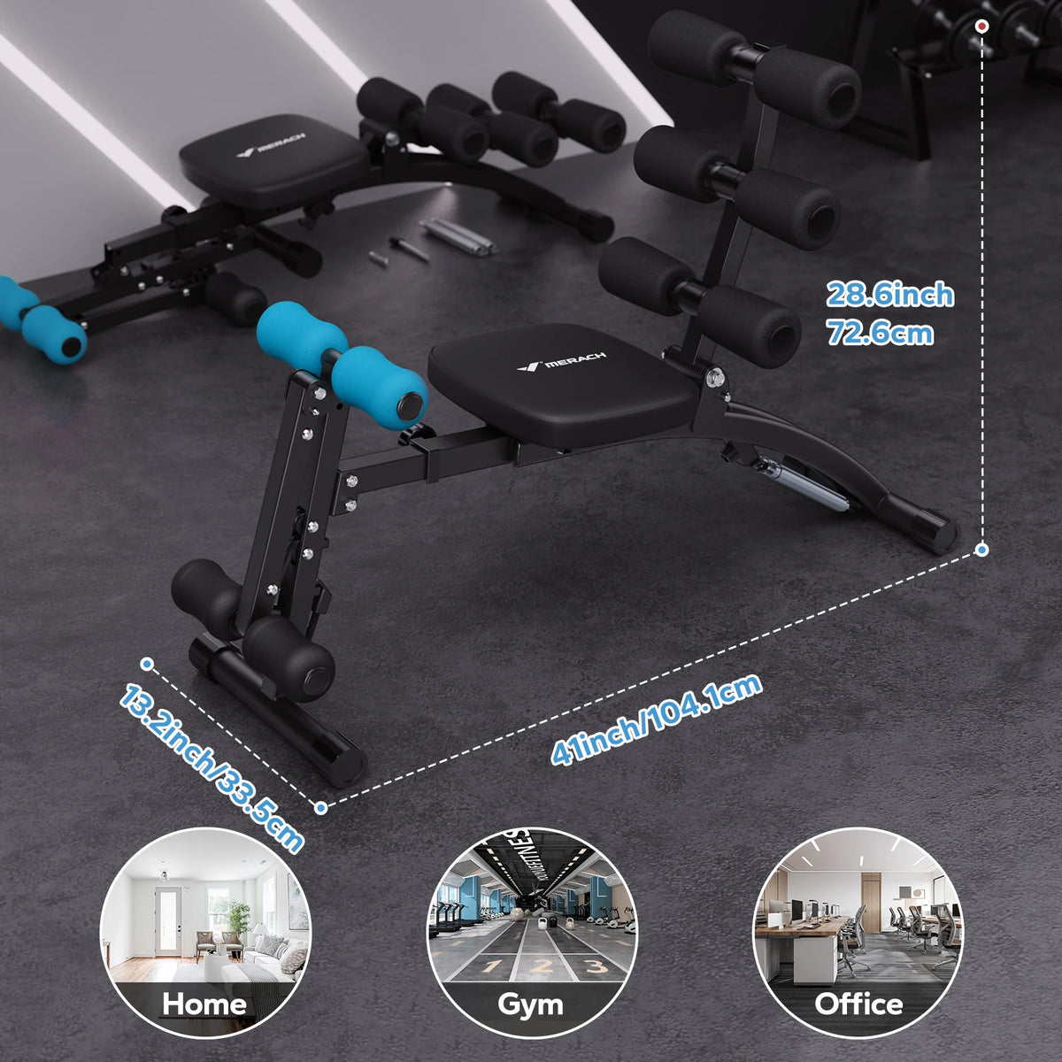 Merach Adjustable Abdominal Trainer And Sit Up Home Gym Bench