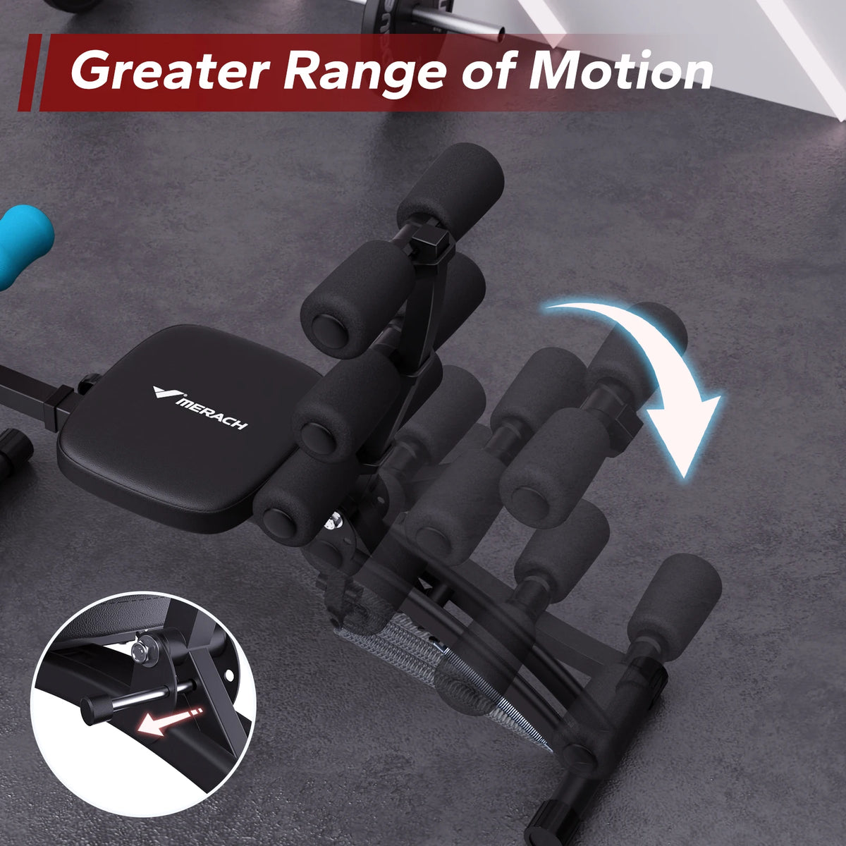 Merach Adjustable Abdominal Trainer And Sit Up Home Gym Bench