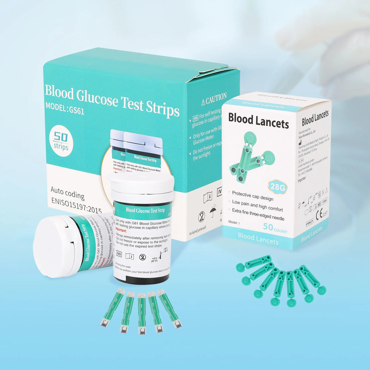 Jitesy Blood Glucose Monitor Kit With Test Strips And Lancets
