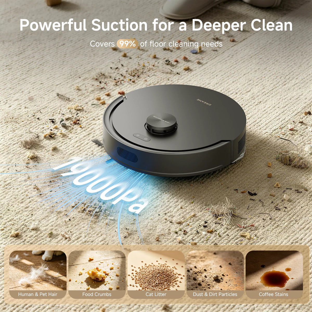 Dreame C30 Plus Robot Vacuum And Mop Self Emptying Cleaner