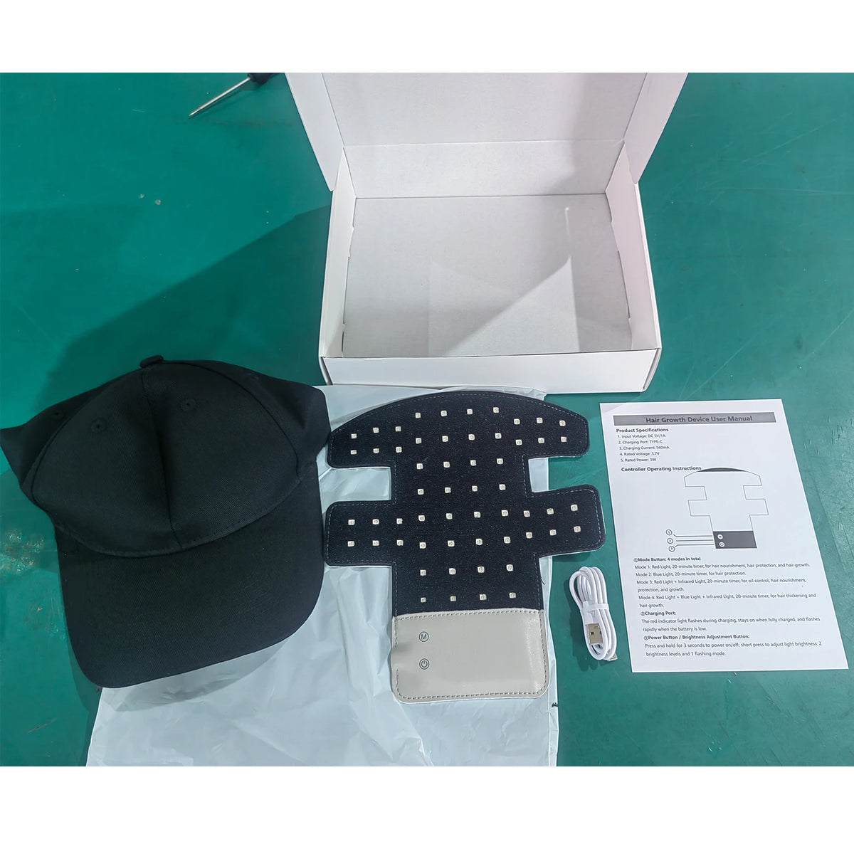 Jitesy Led Red Light Therapy Hair Regrowth Cap Rechargeable Battery