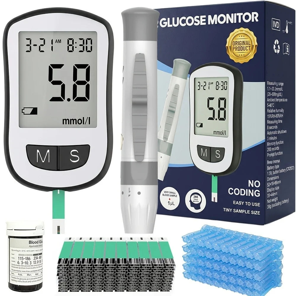 Jitesy Blood Glucose Monitor Kit With Test Strips And Lancets