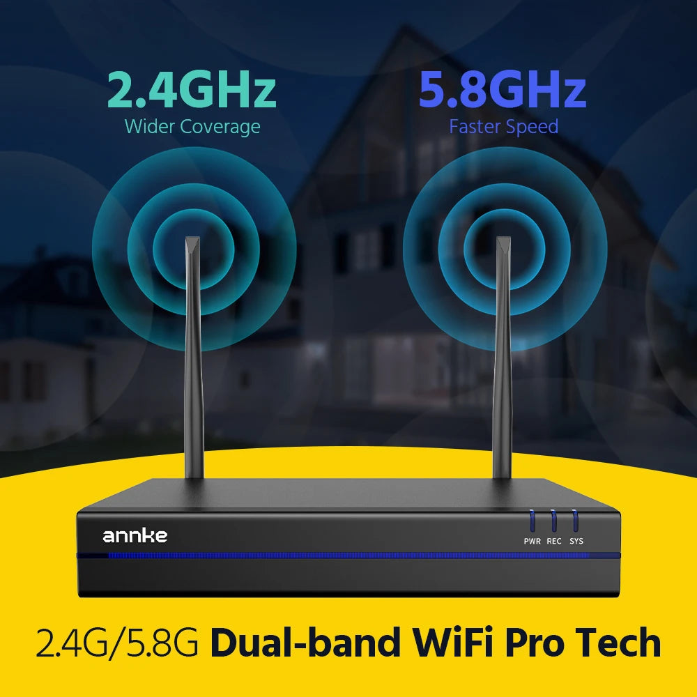 Annke WiFi Security System With AI Detection And Audio Recording