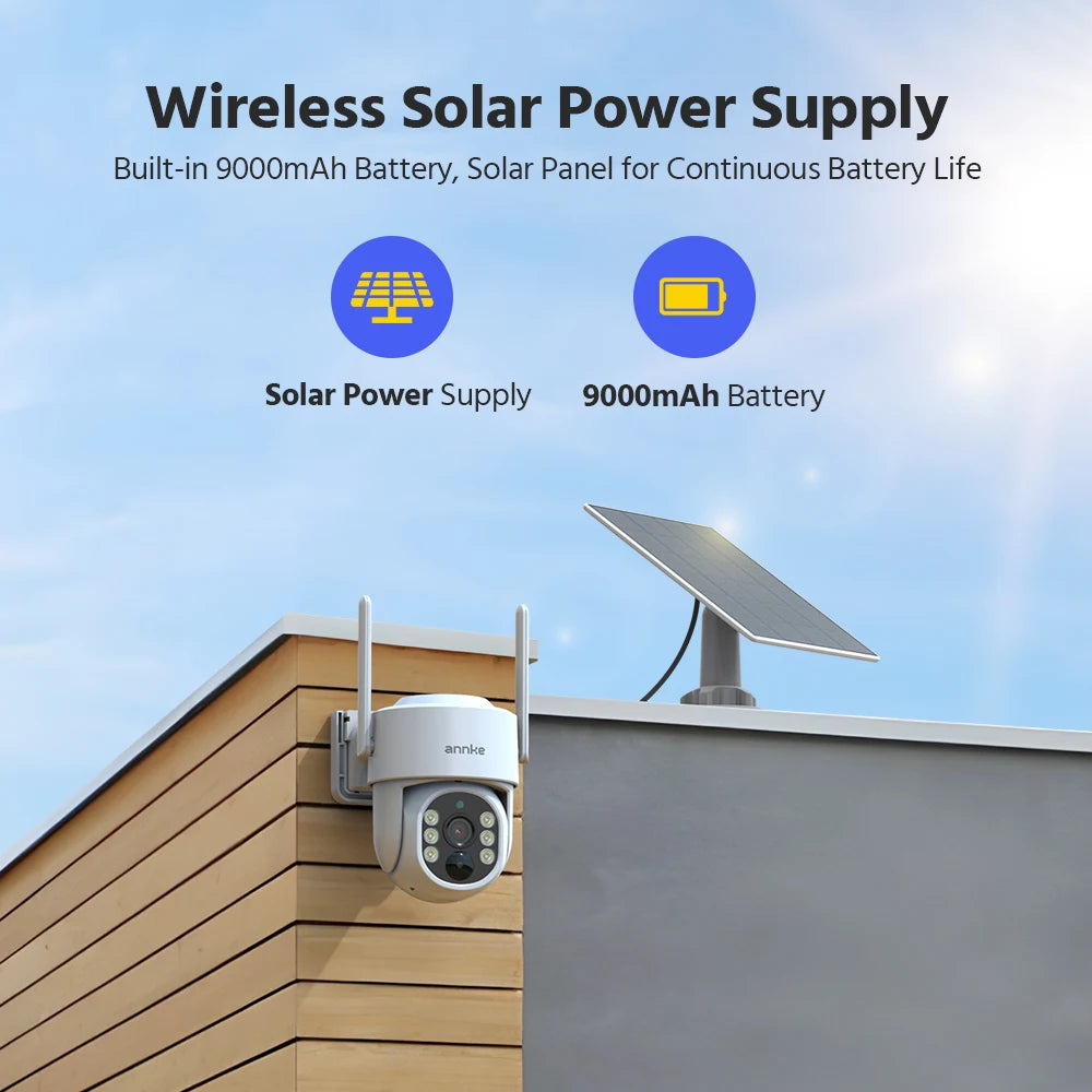 Annke 4MP Solar Wireless Outdoor Waterproof Security Camera