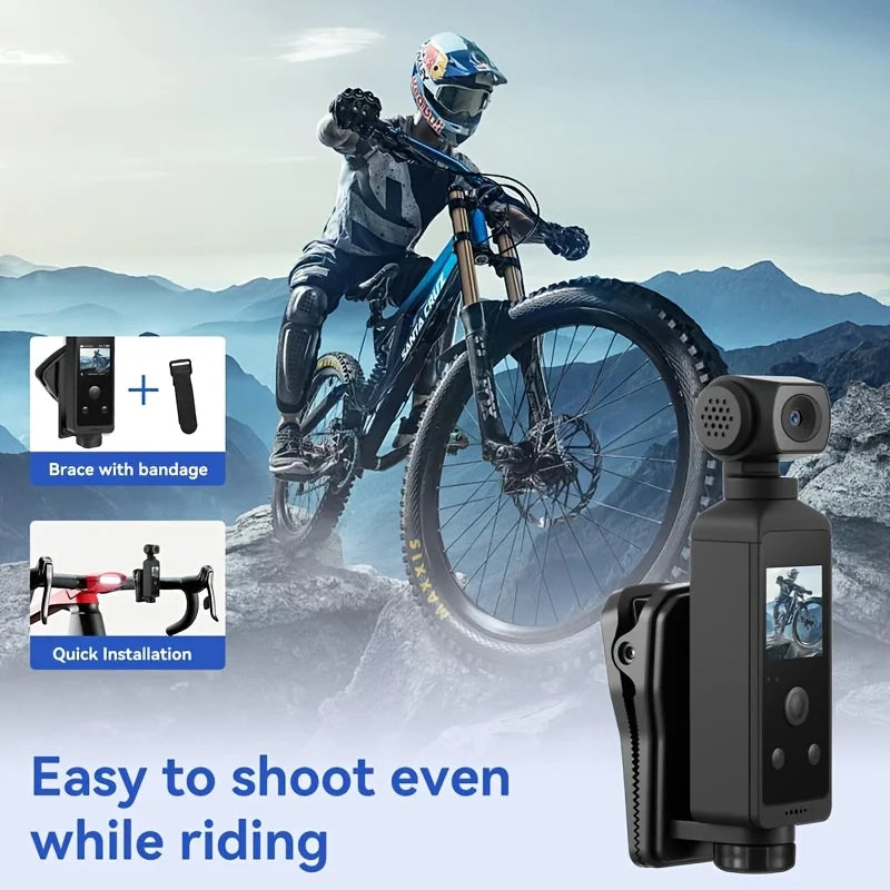 5K HD Pocket Action Camera With WiFi And Rotatable Lens