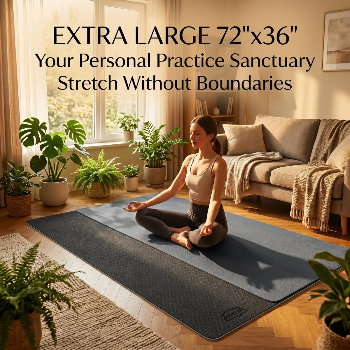 Hapbear TPE Non Slip Yoga And Exercise Mat With Bag