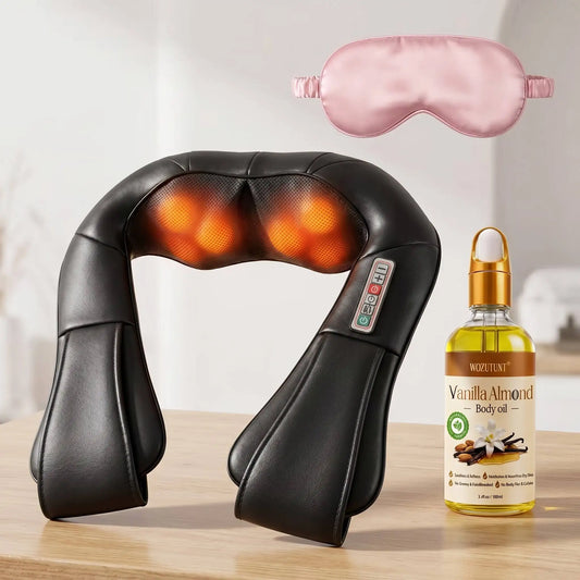 Electric Shiatsu Neck Shoulder Massager With Heat For Pain Relief