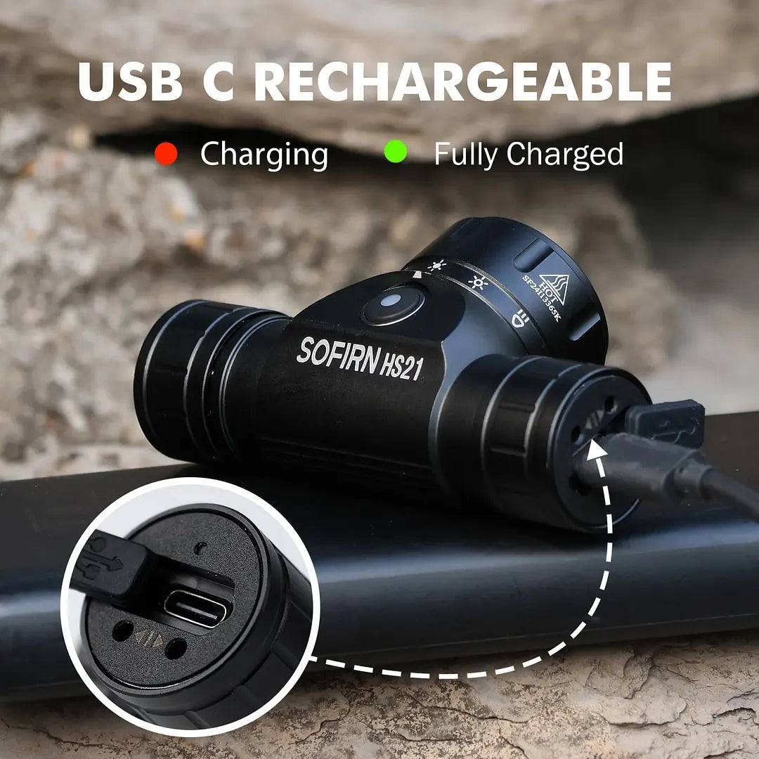 Sofirn HS21 USB C Rechargeable Headlamp With Infrared Sensor