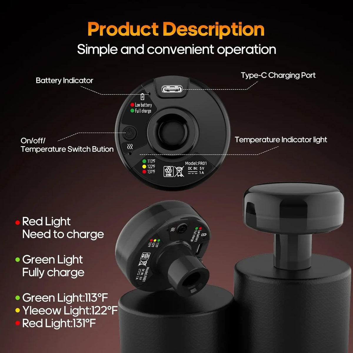 Lingteng Deep Tissue Massage Gun With Integrated Heat Function