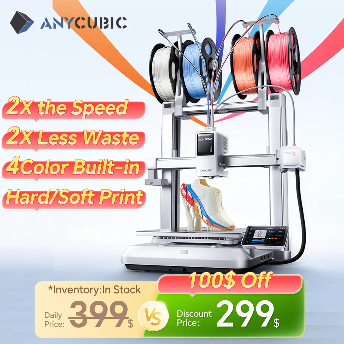 Anycubic Kobra X 3D Printer With Automatic Leveling System
