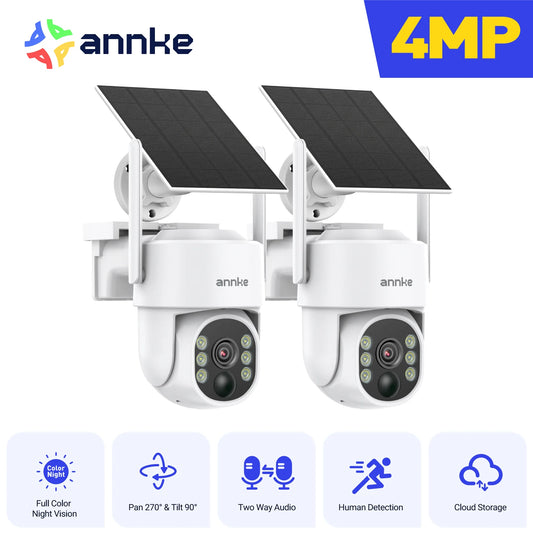 Annke 4MP Solar Wireless Outdoor Waterproof Security Camera