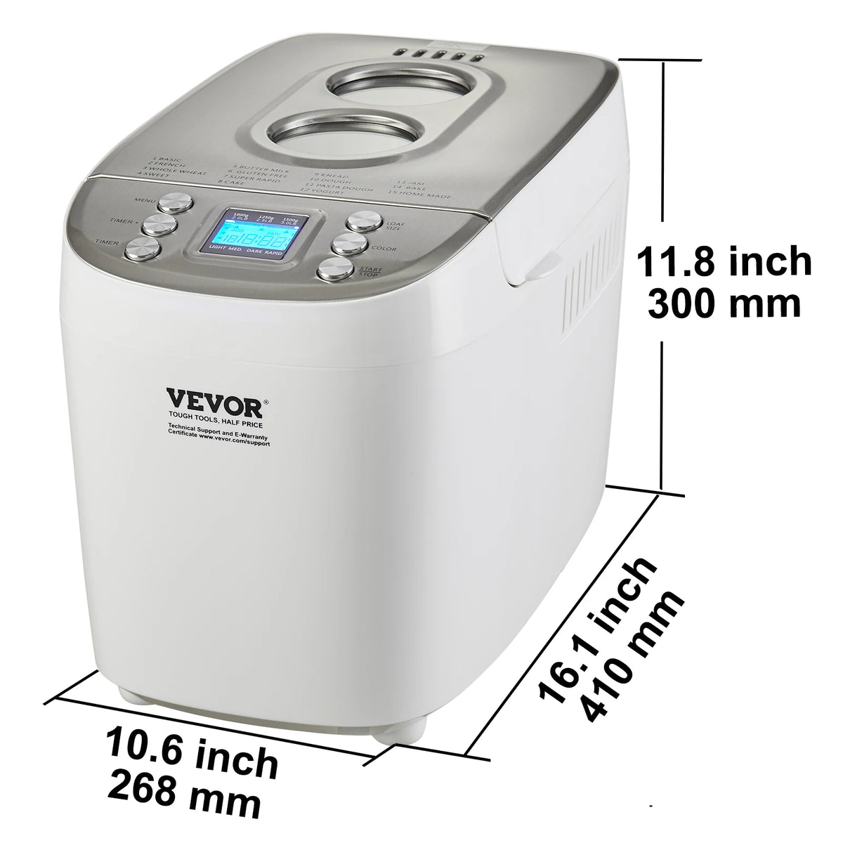 SucceBuy Automatic Bread Maker With 15 Programmable Functions