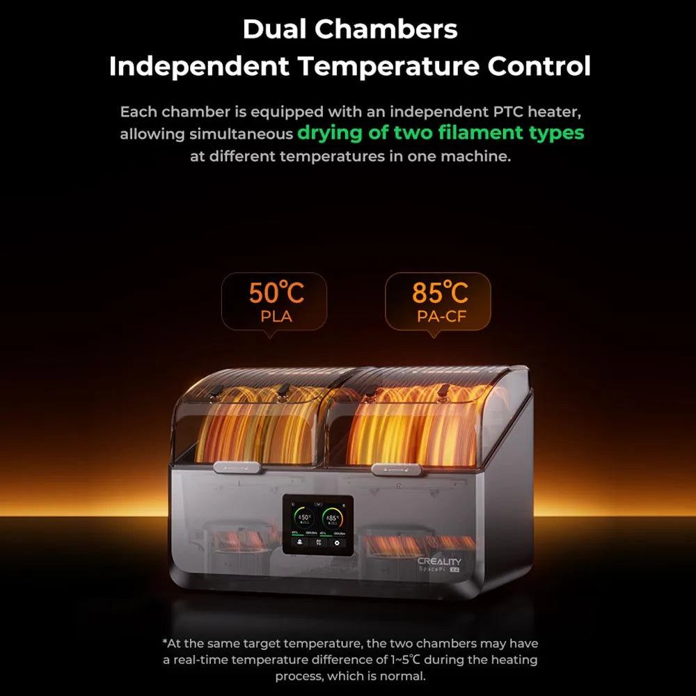 Creality SpacePi X4 Filament Dryer With Dual Independent Heating Chambers