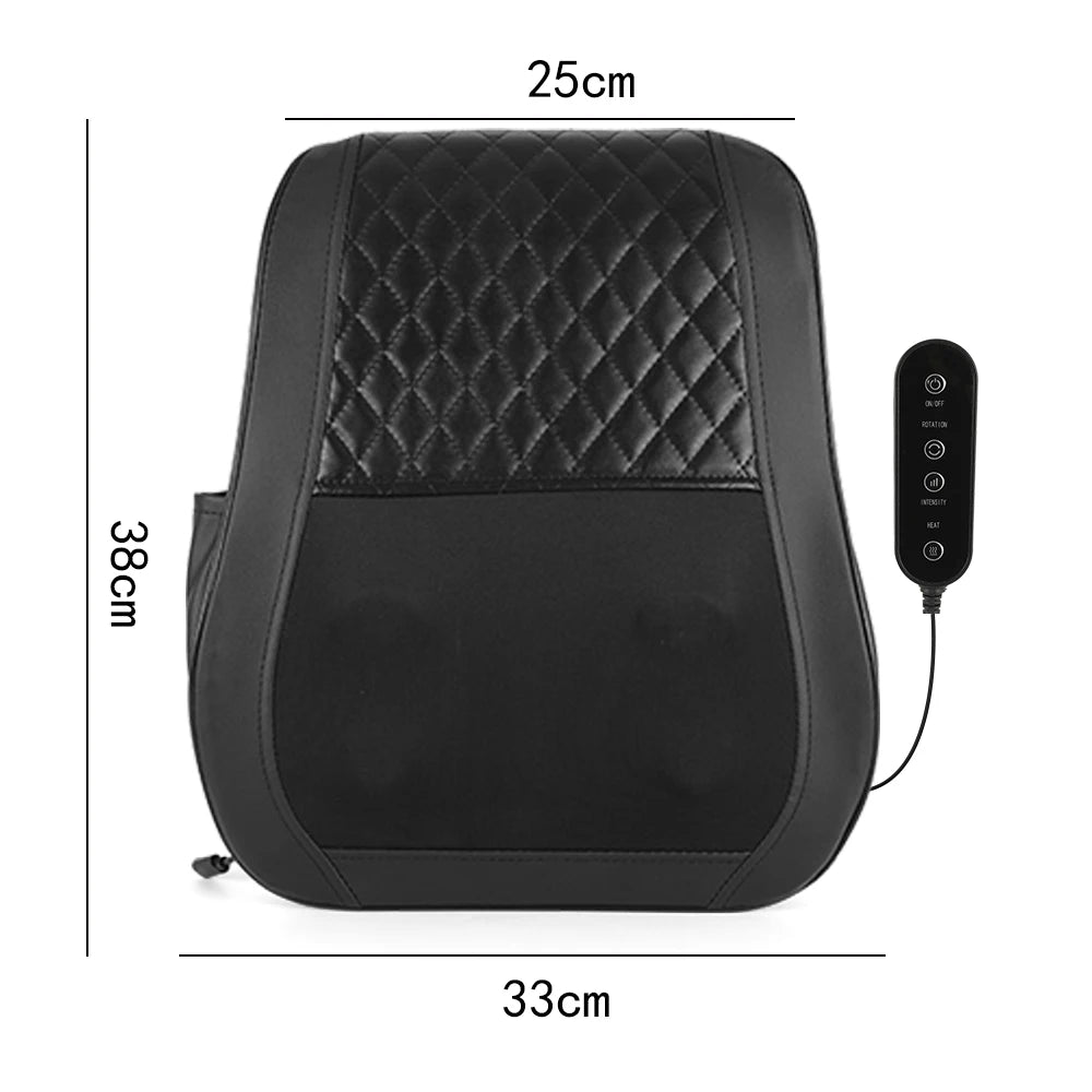 LINGTENG 3D Kneading Back Massager With Heat Therapy Rechargeable Battery