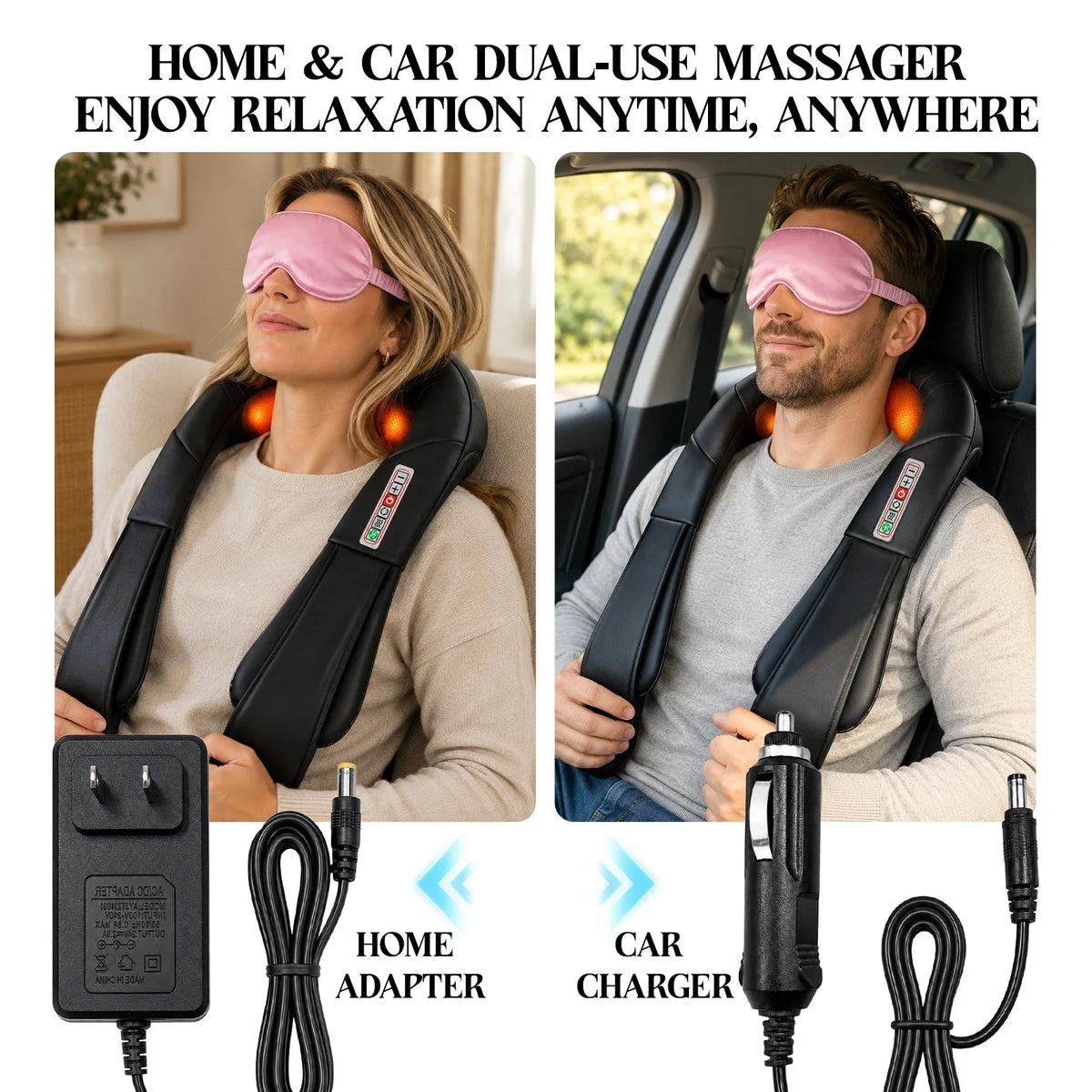 Electric Shiatsu Neck Shoulder Massager With Heat For Pain Relief