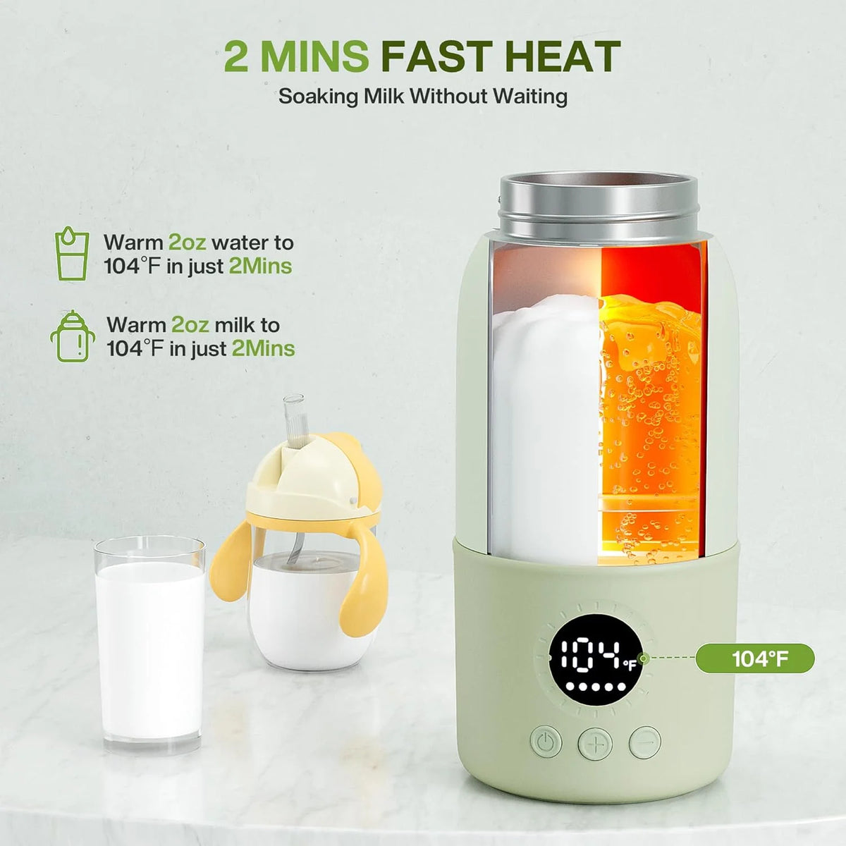 USB Rechargeable 316 Stainless Steel Electric Heating Travel Thermos Cup