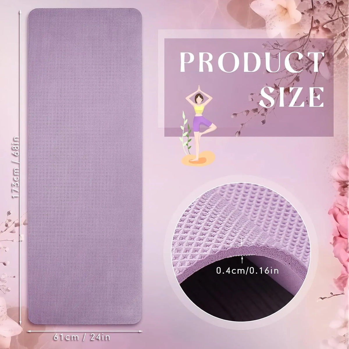 Non Slip Tear Resistant Yoga Mats For Home Gym Exercise Training