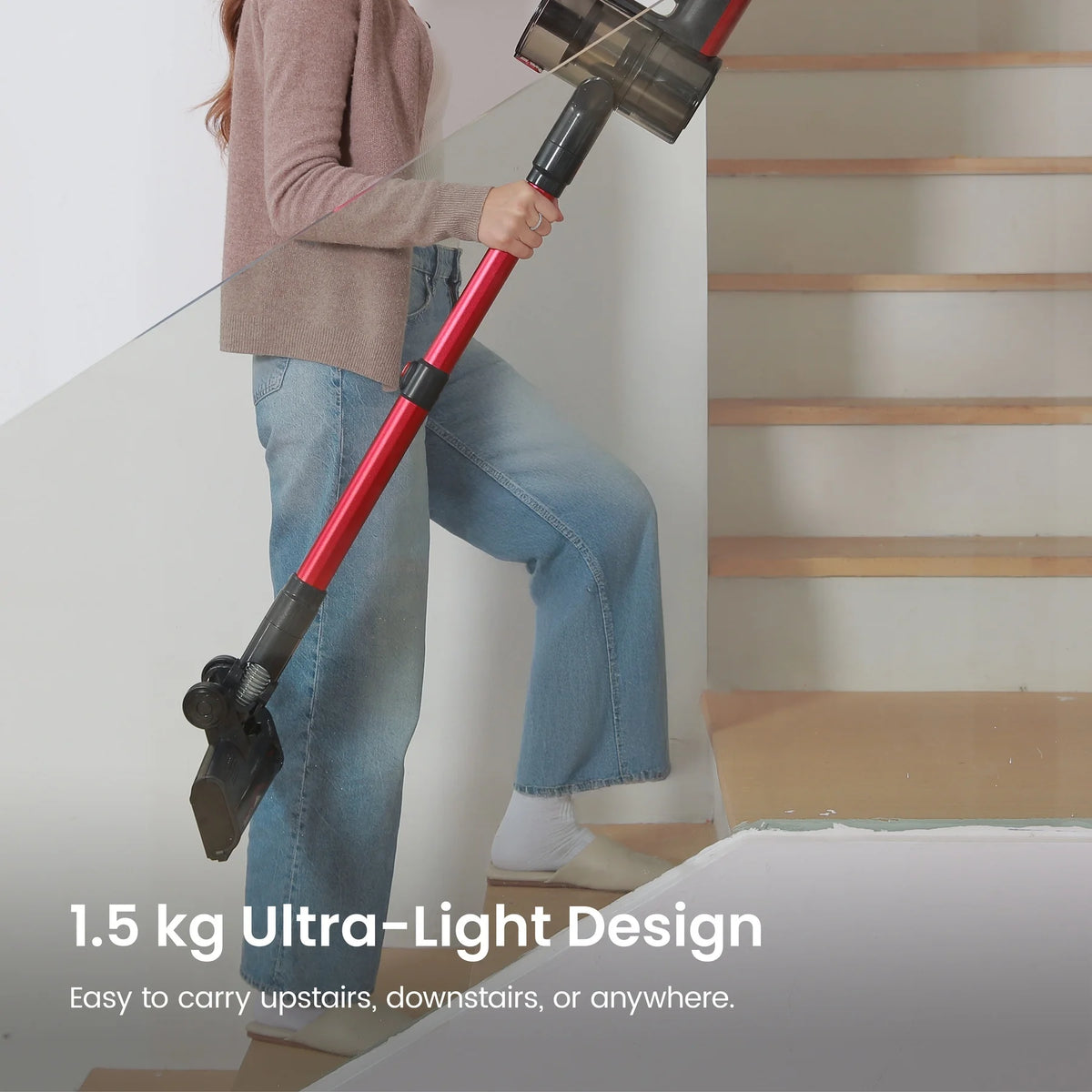 Monsga Cordless Vacuum Featuring Anti Tangle Brush And HEPA Filter