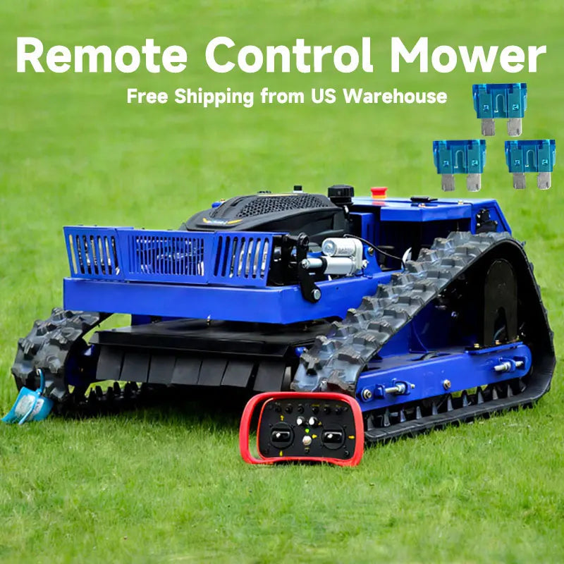 Relemg Wireless Remote Control Robot Lawn Mower All Terrain