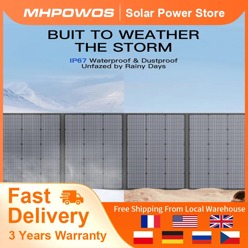 MHPOWOS 400W Foldable Portable Solar Panel With Protective Handbag