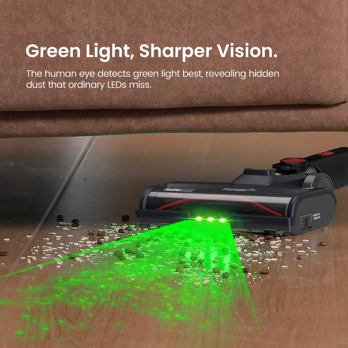 Monsga Cordless Vacuum Featuring Anti Tangle Brush And HEPA Filter