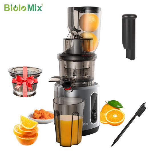 BioloMix Slow Masticating Cold Press Juicer Extracts Whole Fruits Easily