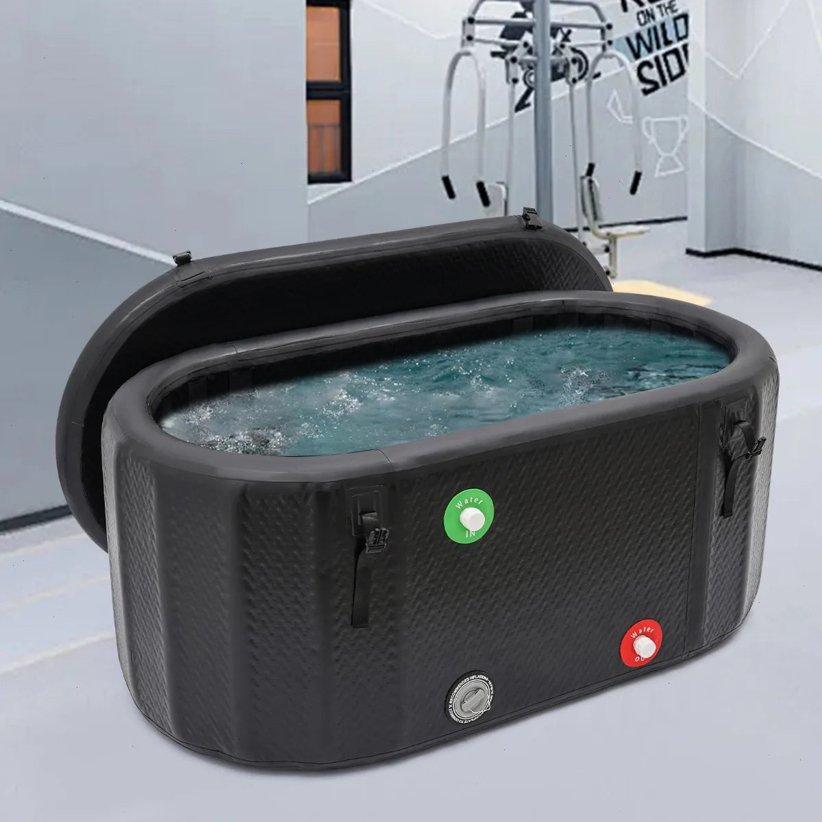 Bymaocar Heavy Duty Inflatable Cold Plunge Pool With Leakproof Lid