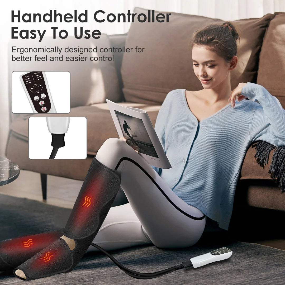 SEJOY Air Compression Leg Massager With Integrated Heat Mode