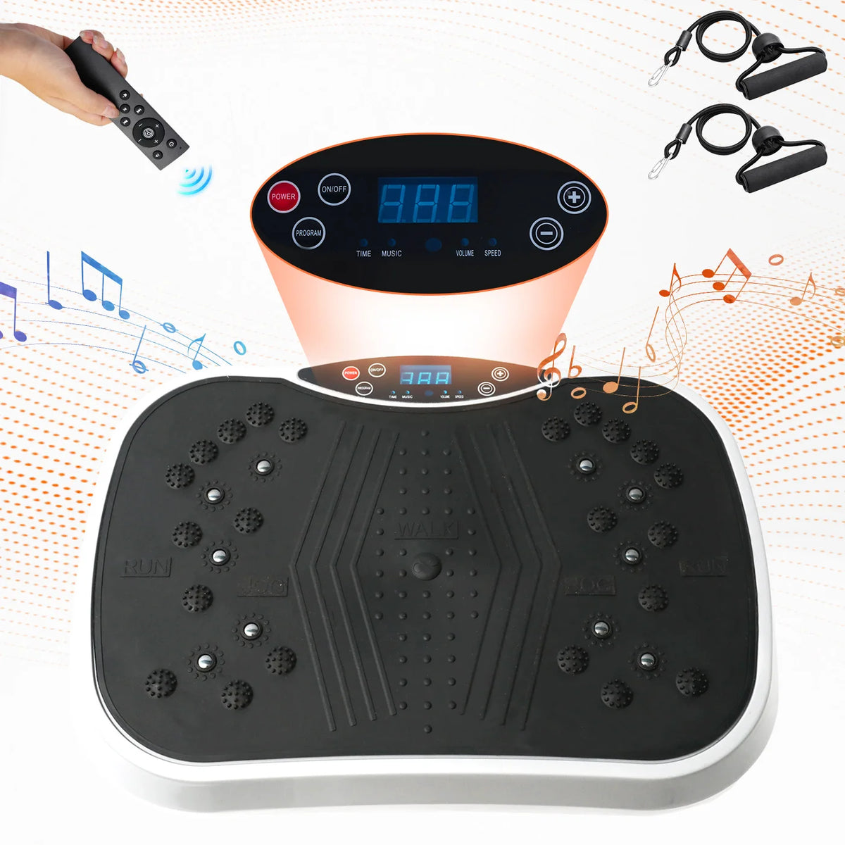 Portable Vibration Plate Exercise Machine With Bluetooth Remote