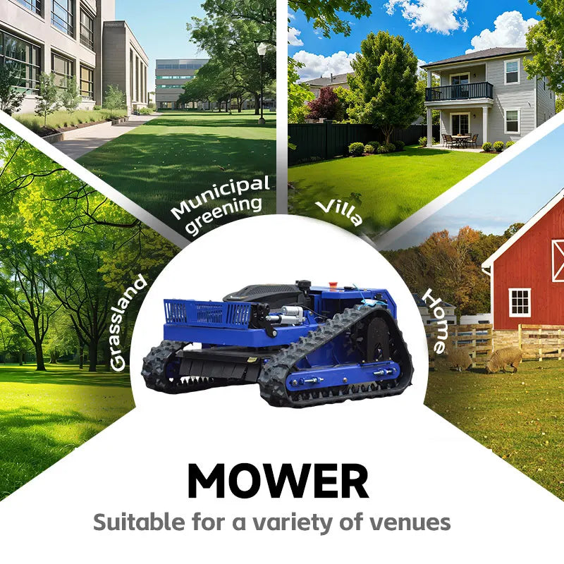 Relemg Wireless Remote Control Robot Lawn Mower All Terrain