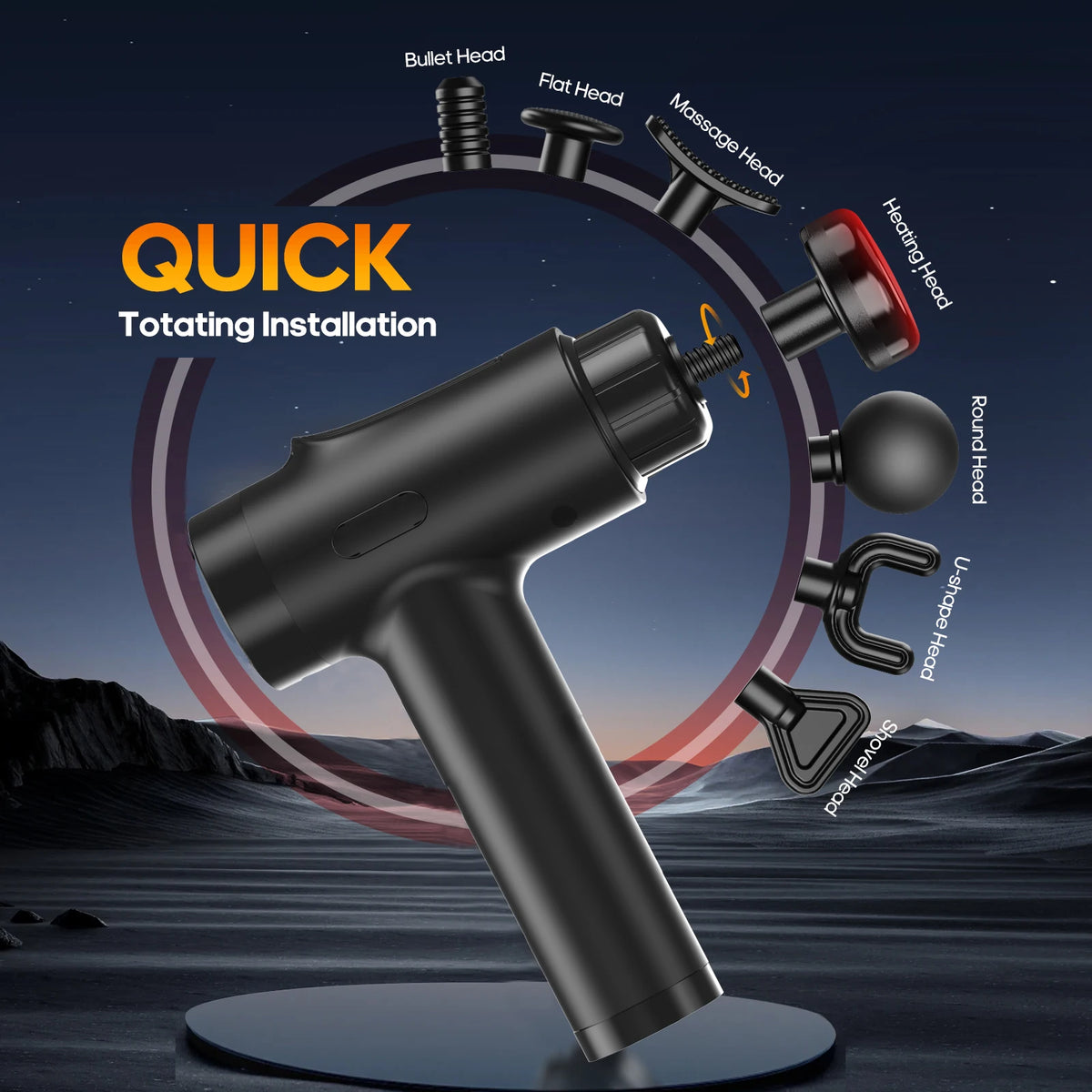 Lingteng Deep Tissue Massage Gun With Integrated Heat Function