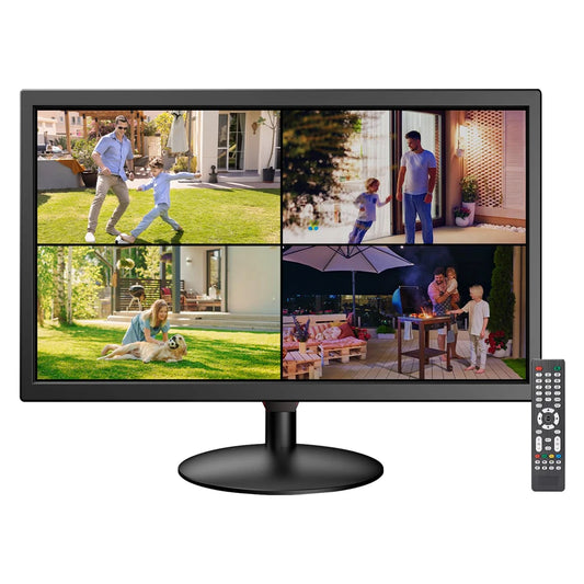 Eyoyo 21.5 Inch Desktop Monitor 1920*1080 FHD 75Hz IPS Display HDMI VGA BNC AV USB Inputs VESA Wall Mount Eye Protection Computer Screen For Office Home Surveillance