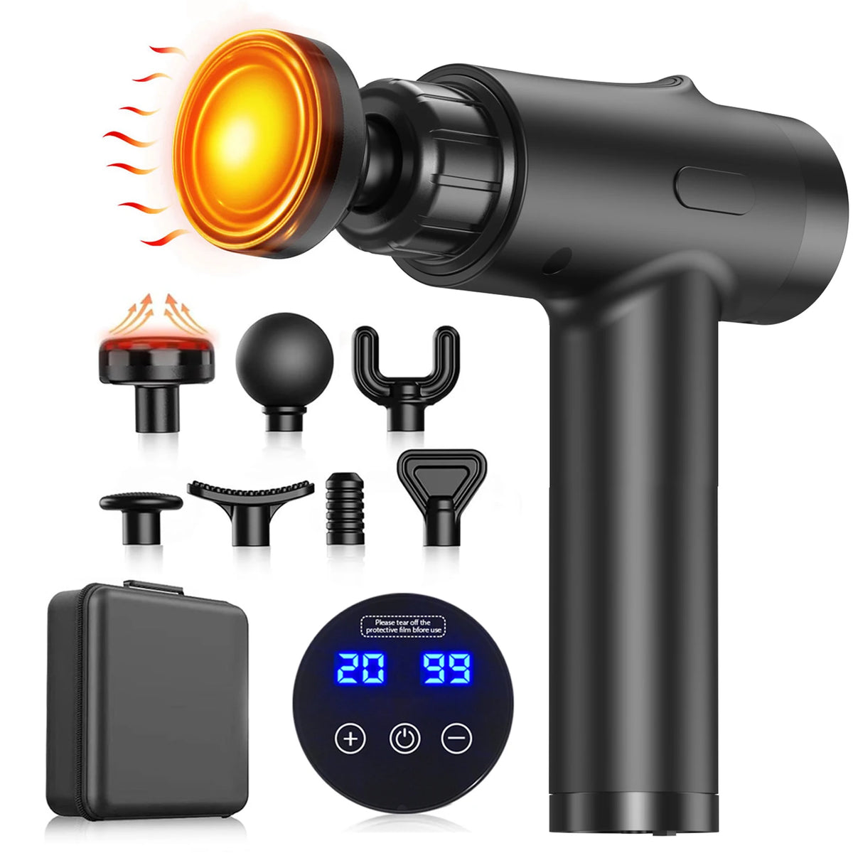 Lingteng Deep Tissue Massage Gun With Integrated Heat Function