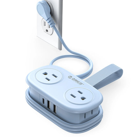 Orico Travel Power Strip With USB C And Four Outlets