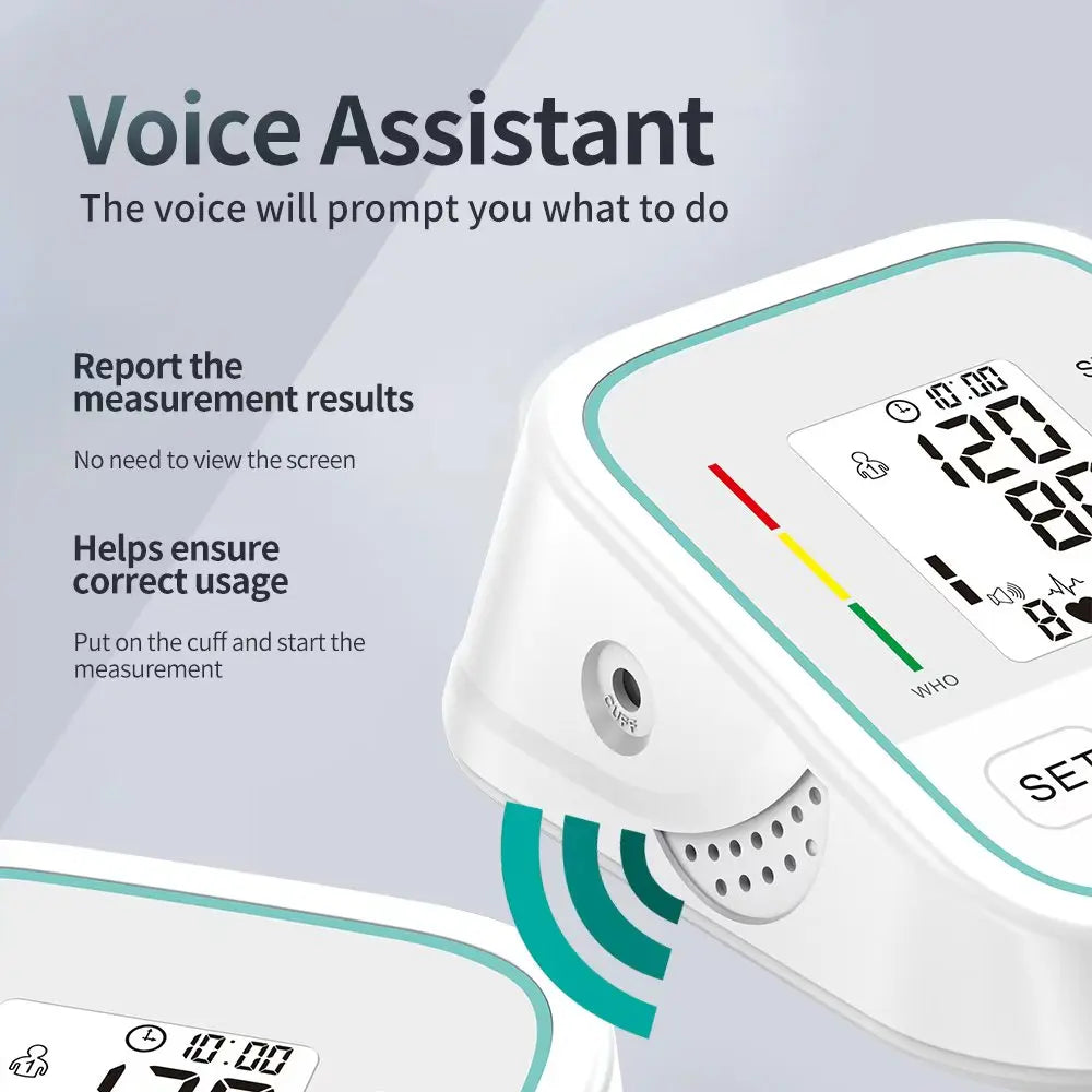 Digital Upper Arm Blood Pressure Monitor With Voice Broadcast