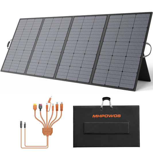 MHPOWOS 400W Foldable Portable Solar Panel With Protective Handbag